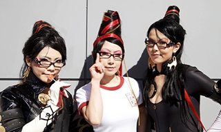 Illustration for article titled Three Bayonettas, One In Athletic Gear, And Dueling Pikachu Girls